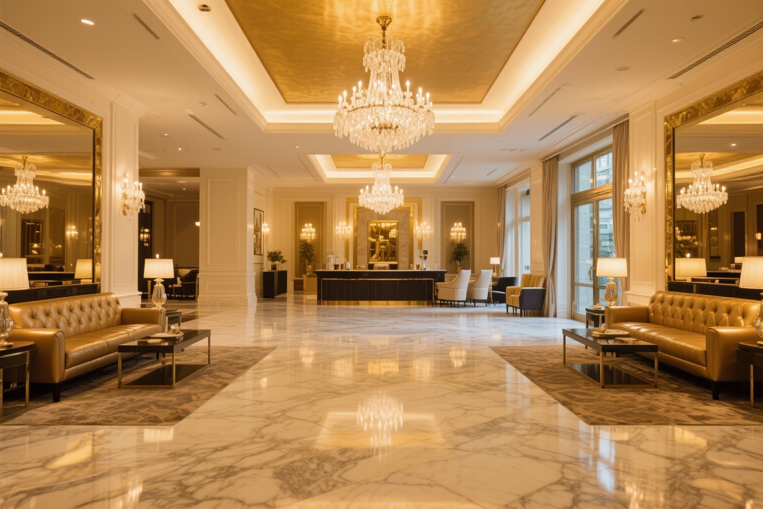 Hall d'hôtel luxueux